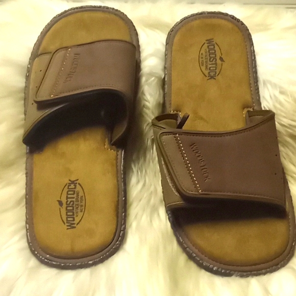 Woodstock Jacob Brown Leather Sandals - Picture 7 of 10